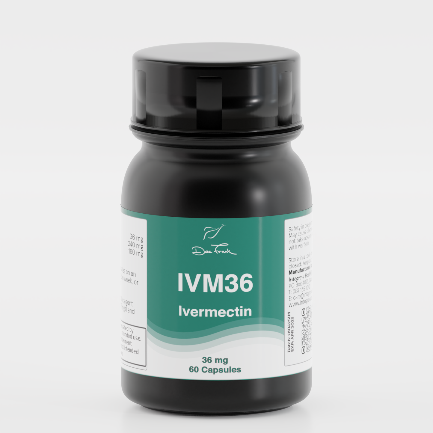 Ivermectin IVM36 (36mg x 60 capsules @ 35 cent per mg)