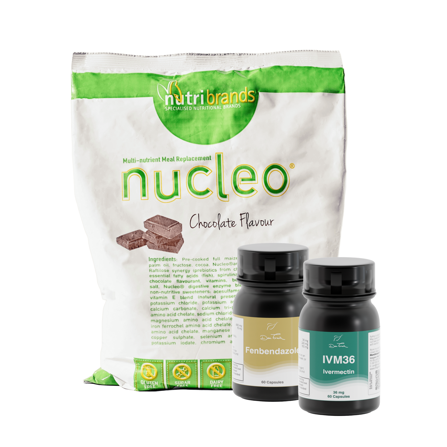 Ivermectin, Fenbendazole (200mg) & Choc Nucleo Bundle