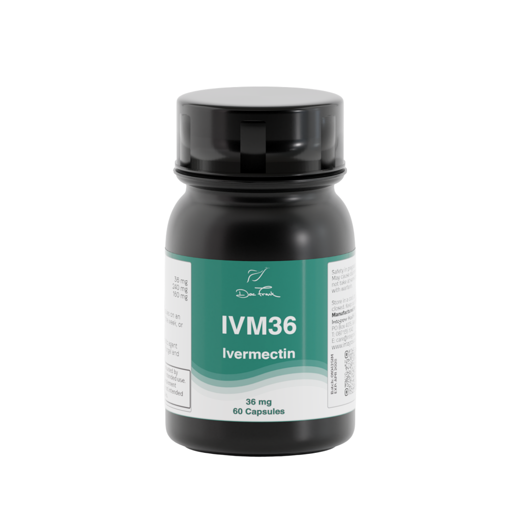Ivermectin IVM36 (36mg x 60 capsules @ 35 cent per mg)