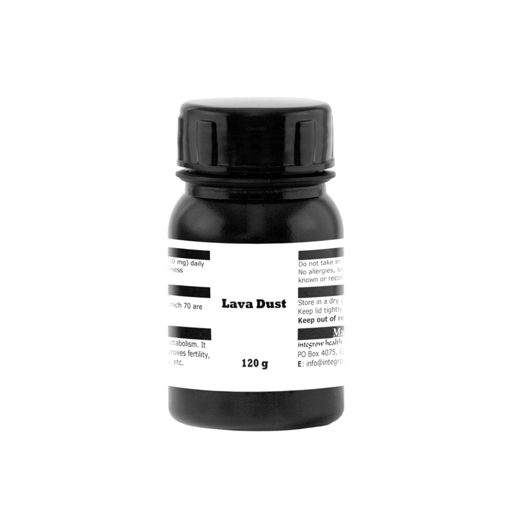 Bottle of Lava Dust capsules