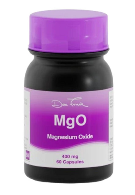 Magnesium Oxide - MgO (240mg elemental magnesium x 60 Caps @ 1.2 cent per mg)