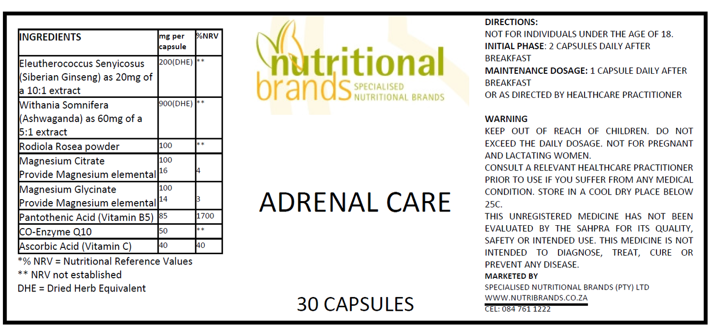24 Pack Adrenal Care (R194/30 caps)
