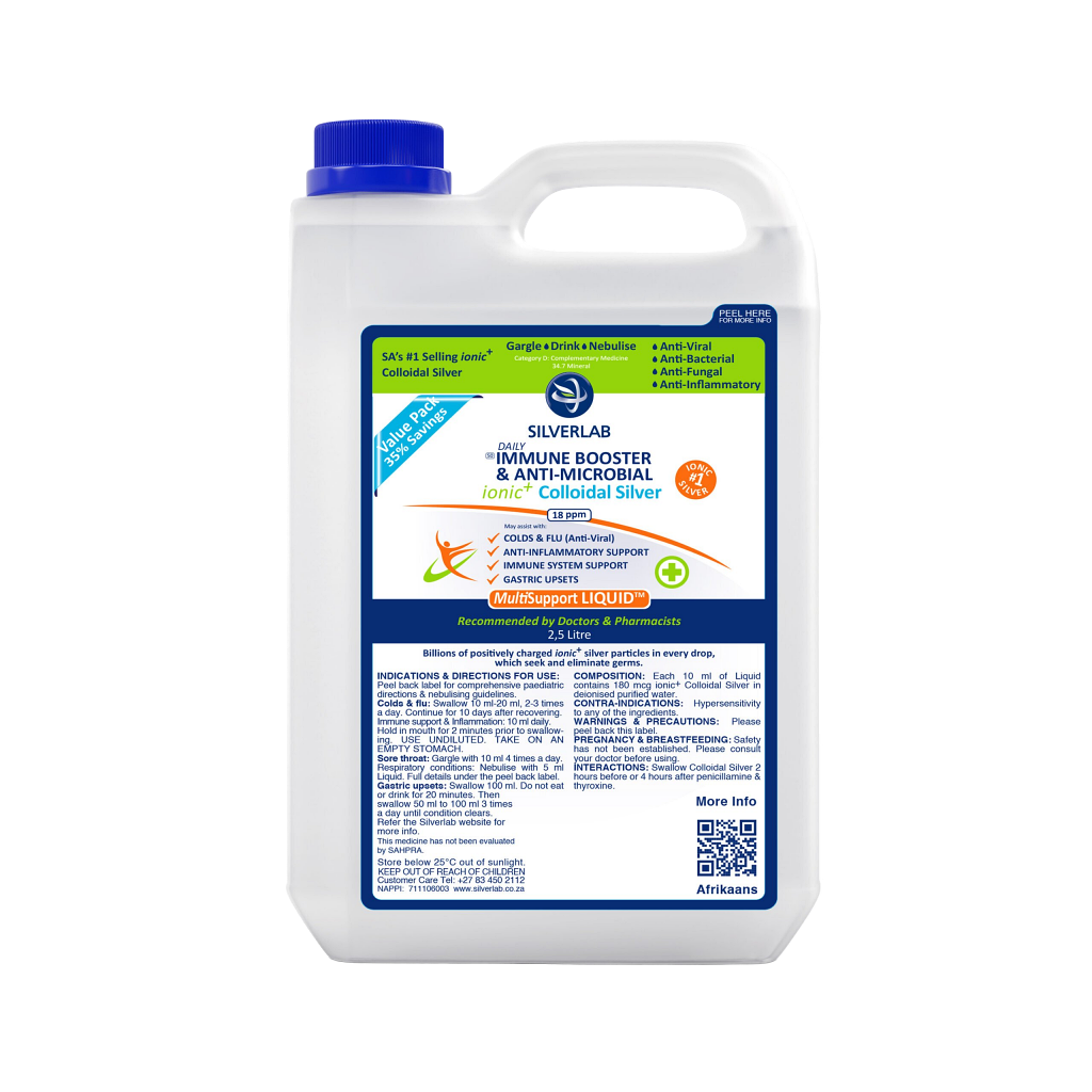 Colloidal silver bottle, 5 liter 