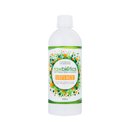 Bottle of Rawbiotics Defence supplement