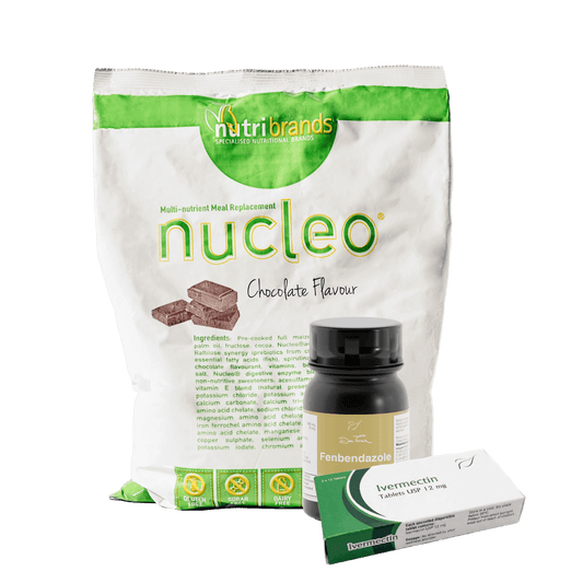 Ivermectin (12mg), Fenbendazole (200mg) & Choc Nucleo Bundle