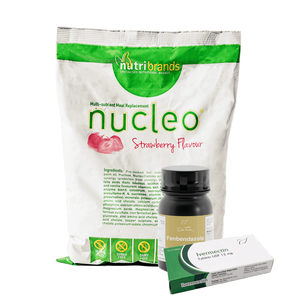 Ivermectin (12mg), Fenbendazole (200mg) & Strawberry Nucleo Bundle