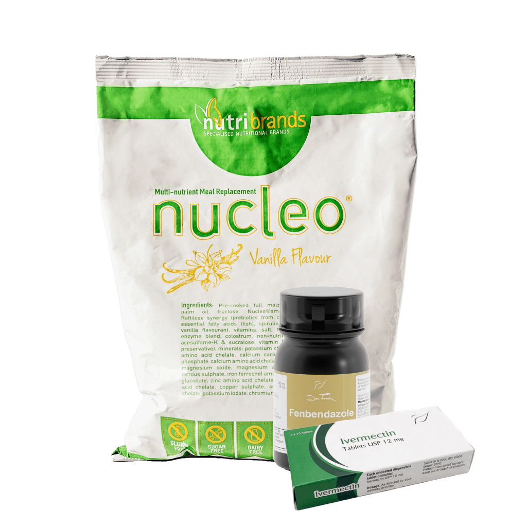 Ivermectin (12mg), Fenbendazole (200mg) & Choc Nucleo Bundle