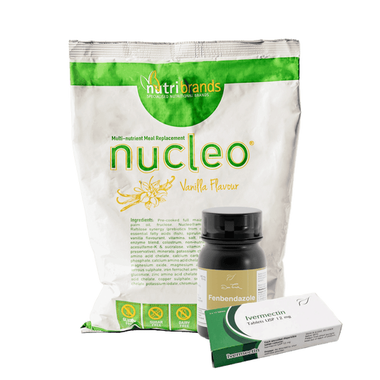 Ivermectin (12mg), Fenbendazole (200mg) & Choc Nucleo Bundle