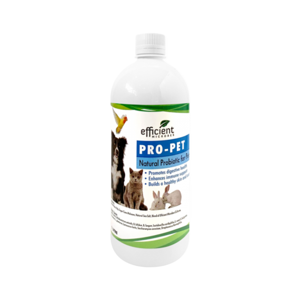 Bottle of Pro-Pet natural probiotic supplement for pets