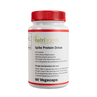 3-in-1 Spike Protein Detox with Natto, 30x Curcumin, Bromelain (60 Capsules)