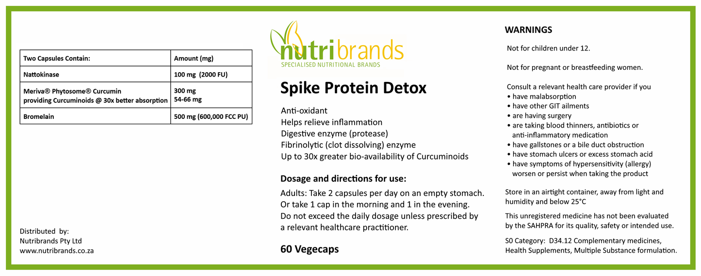 3-in-1 Spike Protein Detox (60 Capsules)